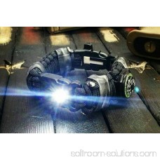 LED Light Outdoor Survival Camo Paracord Bracelet Flint Fire Starter Compass NEW (Army Camo)